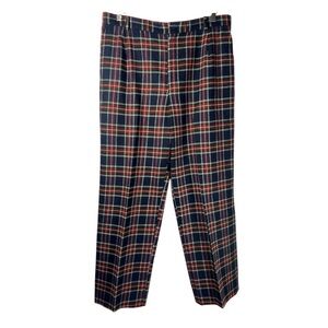 Vintage L.L Bean Wool Plaid High Waisted Trouser Pants 18
